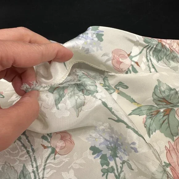 Vintage Nightgown Robe Set 1980s Dreamtime USA Floral Lace Trim Pastel Med? READ - Picture 8 of 10